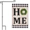 G128 Combo Pack: Garden Flag Stand Black 36 in x 16 in & Garden Flag Everyday Decoration Home Sweet Home Wreath 12"x18" Double-Sided Burlap Fabric